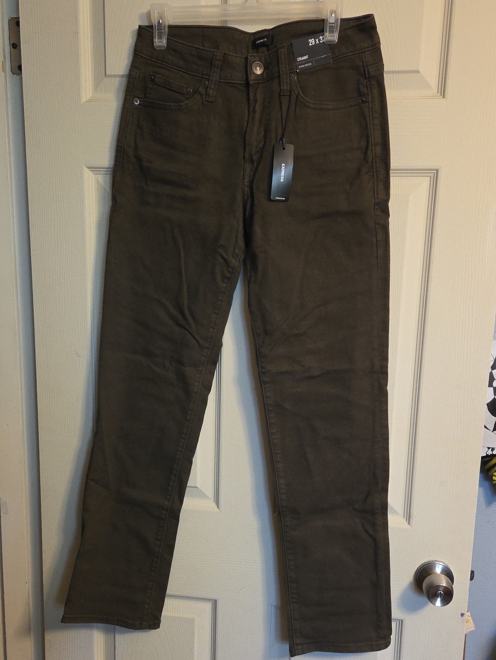 Express Green Straight Jeans Size 29 NWT